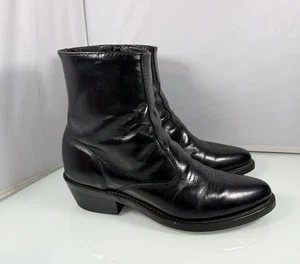 Laredo Men’s Size 8.5 D Long Haul Black Leather Side Zip Ankle Boots Style 62001 - Bild 1 von 10