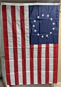 4 X 6 ft STAR SPANGLED BANNER FLAG 13 Stars 13 Stripes Indoor Betsy Ross - Picture 1 of 2