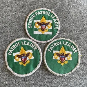 BSA Patrol Leader Senior Patch Vintage Lot of 3 Boy Scouts Embroidered - Picture 1 of 2