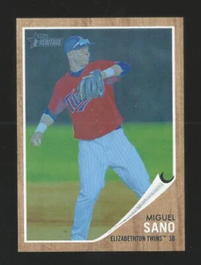 2011 Topps Heritage Minors Miguel Sano Twins #64 RC Rookie Green Tint Sp 461/620 - Picture 1 of 1