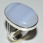 Blue Lace Agate 925 Sterling Silver Ring Jewelry S.7.5 Jb18076