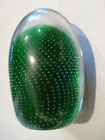 Vintage Green Controlled Bubble Dump Paper Weight