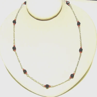 Nuevo Collar AZABACHE 20" Oro 14k Foto 1 de 2