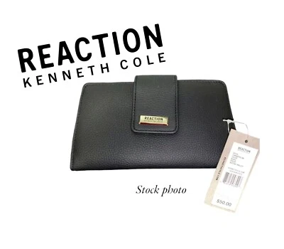 Paid $50 Kenneth Cole Reaction Women's Black Whitney Wallet - Image 1 of 4