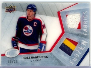 2008-09 Upper Deck Ice Frozen Telas #FFHW Dale Hawerchuk PARCHE DE JERSEY/25 - Imagen 1 de 2