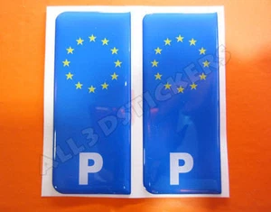 2 x Autocollant Résine 3D Plaque d'immatriculation Portugal Voiture ou Moto - Imagen 1 de 1