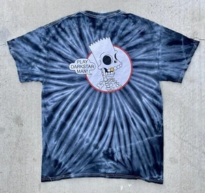 Bart Simpson x Grateful Dead Tie-Dye T-Shirt Tee (Blue) LARGE Darkstar MVH - Picture 1 of 7
