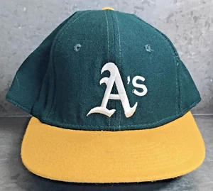 Vtg Oakland Athletics New Era Baseball Cap Hat 7 1/2 Diamond Collection Wool US - Picture 1 of 11