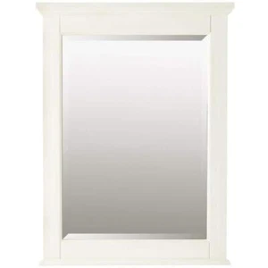 Home Decorators Vanity Mirror 24"x32" Rectangular Wood Framed Wall Ivory indoor - Picture 1 of 4