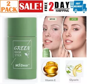 2Pcs Green Tea Purifying Clay Stick Mask for Blackhead Remover Deep Clean Pore - Picture 1 of 12