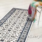 Rosa Traditional White Blue Classic Floor Rug Runner 80x300cm **free Delivery**