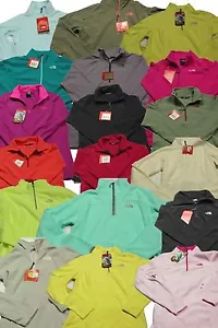 New Womens North Face 1/4 Quarter Zip Fleece Jacket Sprint Cloud XS S M L XL XXL - Picture 1 of 21
