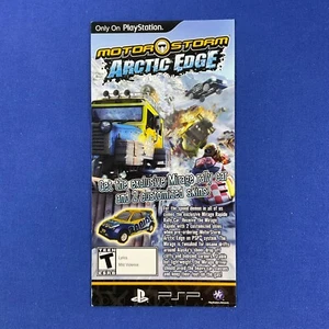 Tarjeta de código de pedido anticipado MOTOR STORM Artic Edge (caducada) PSP 2009 PlayStation Promo - Imagen 1 de 5