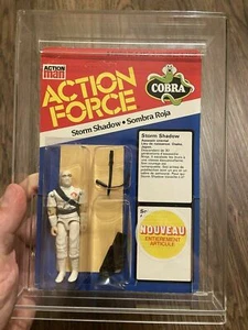 1985 GIJOE Action Force UK Palitoy~Storm Shadow Unpunched MOC W French/Spanish - Picture 1 of 12