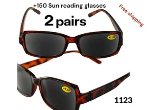 +150 Antireflektierende getönte Gläser UV Schutz Sonne Lesebrille 1123 - Bild 1 von 1
