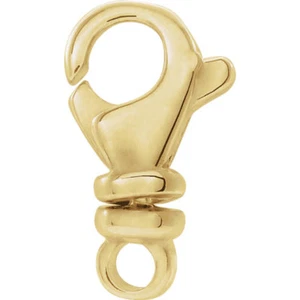 11 mm EXTRA PEQUEÑO Broche de Langosta Giratorio Oro Amarillo Sólido 14k ITALIA - Imagen 1 de 4