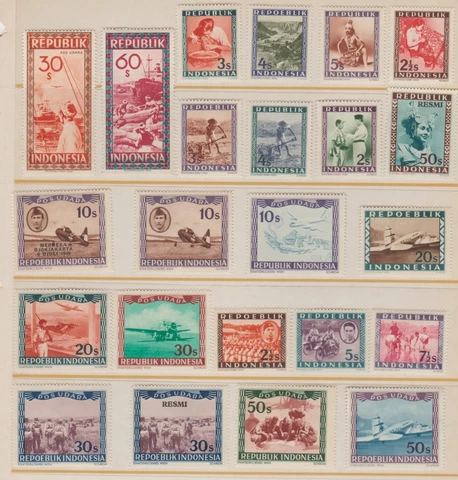 INDONESIA - 50 MNH EARLY LISTED POLITICAL  ISSUES Cover