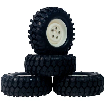 1.9" Rubber Tires and Wheels For Tamiya CC-01 Wrangler Pajero 1/10 Crawler Car - Image 1 of 4