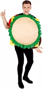 Adult Cheeseburger Costume Mens Womens Funny Novelty Food Burger Suit Halloween - Picture 1 of 4