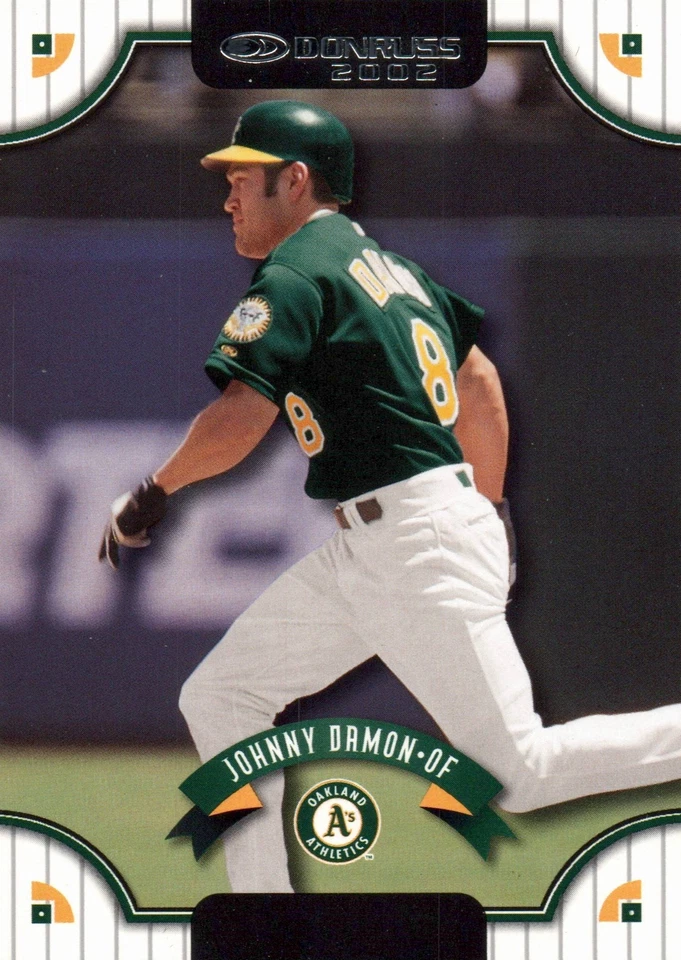 2002 Donruss # 10 Johnny Damon Oakland Athletics - Image 1 of 2