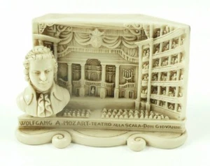 Mozart En Des Scala 12x14 CM Moulages D'Art Figurine By Faro Italie Oxolite - Picture 1 of 1