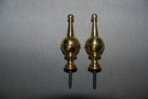 Two, Very Small, Furniture, Brass Finials - SEE DESCRIPTION - Picture 1 of 4