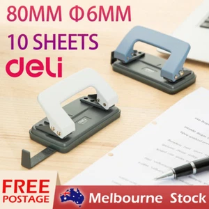 Deli Metal Paper Hole Puncher Ruler Punches 10 sheets Anti-slip Sharp Punch AU - Picture 1 of 20