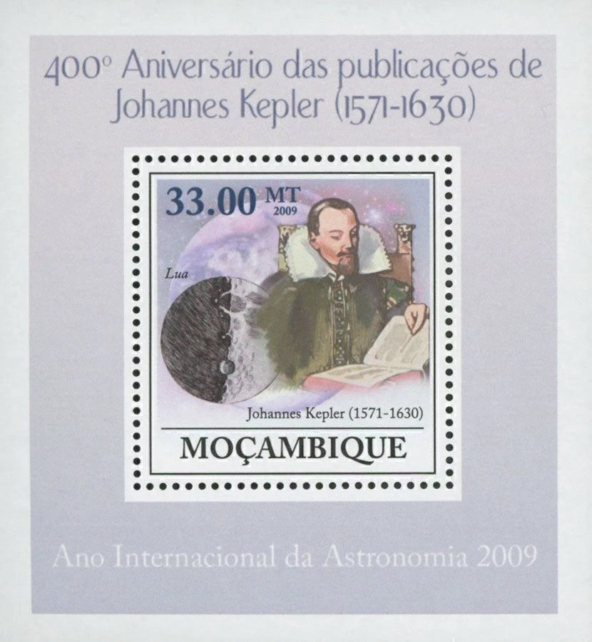Astronomía Johannes Kepler Luna Mini Sov. Hoja MNH Foto 1 de 1