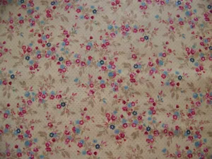 STOFFCOUPON KLEINE BLUMEN STROHBODEN -TIS 212 - Bild 1 von 3