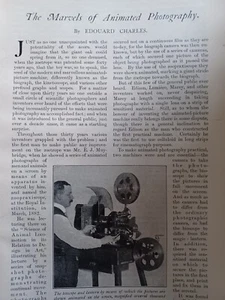 Camera Animated Photography Bioscope Rare Old Article 1905 Professor Duncan - Picture 1 of 6
