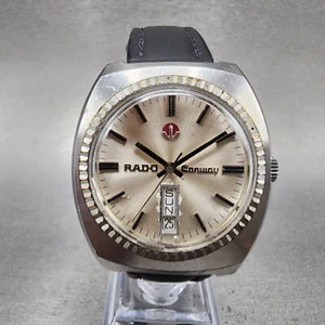 Reloj Rado Conway Hombre 37mm Esfera Plateada Acero Fecha Día 4001M Automático PIEZAS - Imagen 1 de 12