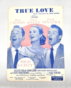 BING CROSBY "TRUE LOVE" 1956 ALTA SOCIETY SINATRA KELLY SPARTITI MUSICALI - Foto 1 di 5