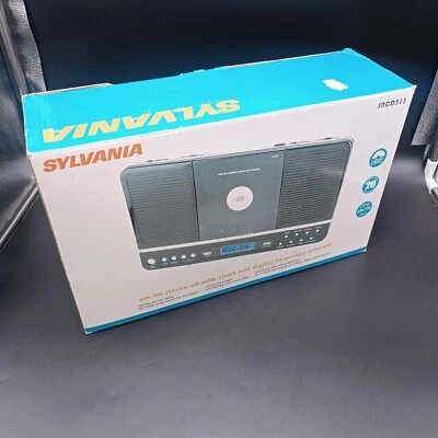 Vtg Sylvania Stereo AM/FM Radio CD Alarm Clock SRCD313 New - Image 1 of 3