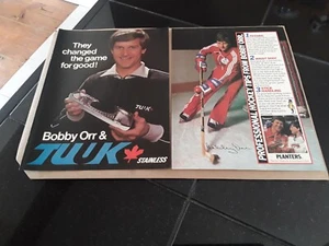Vintage Bobby Orr Hockey Magazine Advertising Cut Outs Boston Bruins NHL - Bild 1 von 3