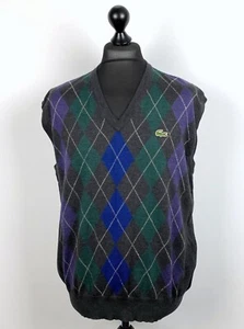 Chaleco de lana vintage Lacoste para hombre talla 5 - Imagen 1 de 7