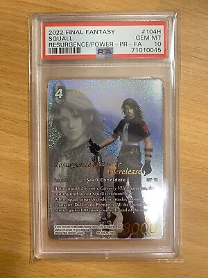 Squall PR-126/18-104H PRERELEASE FOIL (PSA 10) Final Fantasy Card Game 71010045 - Image 1 of 2