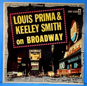 LOUIS PRIMA & KEELY SMITH ON BROADWAY LP 1959 MONO GREAT CONDITION! VG+/VG!!A - Picture 1 of 5