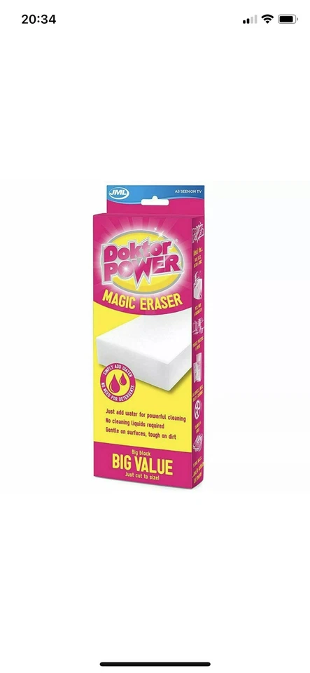 JML Doktor Power Magic Eraser. No Cleaning Liquid. Baths. Magic Sponge - Image 1 of 1