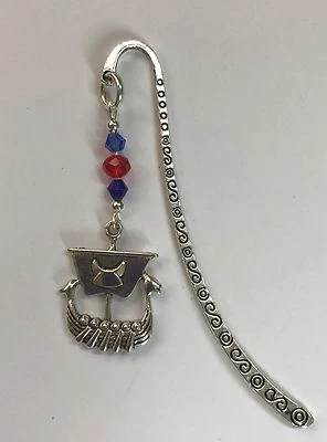 HANDMADE ❤️VIKING SHIP BOOKMARK TIBETAN SILVER BIRTHDAY GIFT CHRISTMAS PRESENT