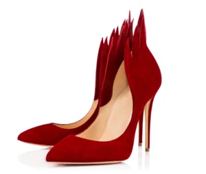 Eleganti décolleté da donna punta tacchi a stiletto scarpe in finta pelle scamosciata taglia 4-15 - Foto 1 di 8