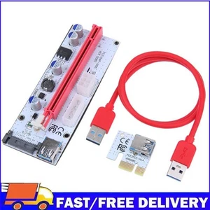 60cm 008S PCI-E Riser1X 16X USB3.0 Adapter Card Cable Wire for BTC Miner - Afbeelding 1 van 10
