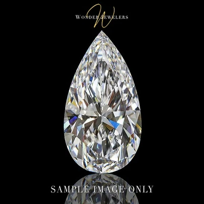 4 Carat Pear Cut Loose Diamond GIA Certified D/SI1 + Free Ring (2438375235) - Image 1 of 2