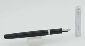 Esterbrook CX-100 Black w/Chrome Cap Fountain Pen - 1551 Medium Nib - 1960's - Picture 1 of 4