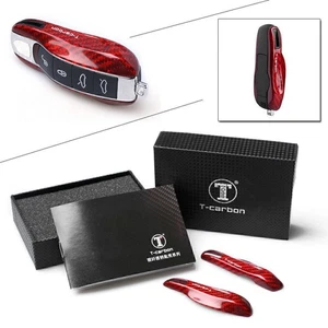 Car Remote Key Case Shell Cover Fits Porsche 911 Panamera Cayman Carbon Fiber - Picture 1 of 9