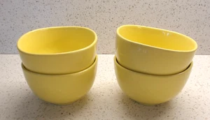 West Elm Juego de 4 Cuencos de Cereal Helado Amarillo Forma Orgánica - Imagen 1 de 8