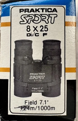 Prismáticos PRAKTICA SPORT 8x25 DCF - ¡SIN USAR! - EMBALAJE ORIGINAL - MERCANCÍA NUEVA - ¡RESTOS! Foto 1 de 4