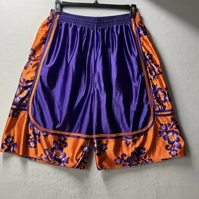 Youngs Lei Dazzle Shorts Mens Size 2XL Hawaiian Floral Basketball Shiny Y2K - Image 1 of 4