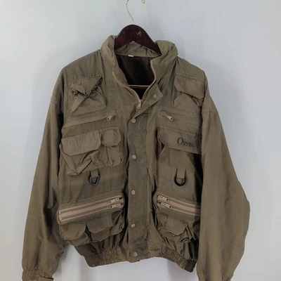 De Colección Años 90 Orvis Ropa de Trabajo Utilitaria Cremallera Completa Frontal A Presión Chaquetas de Pesca Verde Talla L Foto 1 de 4