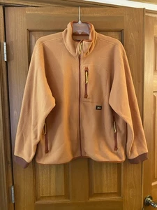 REI Co-op Trailsmith Jacket Womens Medium Polartec Fleece Zip-Up Orange Coat - Picture 1 of 8