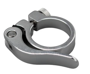 Microtech Saddle Clamp QR Seat Clamp 34.9 mm Quick Release Chrome Silver - Picture 1 of 4